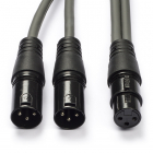 XLR kabel (m/v) | Nedis | 1.5 meter (Gebalanceerd, Stereo, 3-pins)