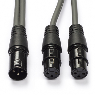 Nedis XLR kabel (m/v) | Nedis | 1.5 meter (Gebalanceerd, Stereo, 3-pins) COTH15025GY15 N010307080 - 