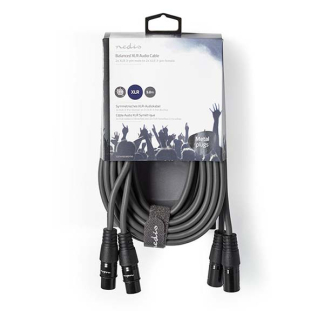 Nedis XLR kabel (m/v) | Nedis | 5 meter (Gebalanceerd, Stereo, 3-pins) COTH15030GY50 N010307086 - 3