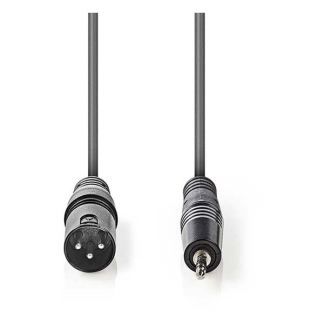 Nedis XLR (m) naar jack 3.5 mm kabel | Nedis | 1.5 meter (Stereo, Gebalanceerd, 100% koper) COTH15300GY15 N010307032 - 2