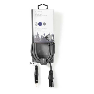 Nedis XLR (m) naar jack 3.5 mm kabel | Nedis | 3 meter (Stereo, Gebalanceerd, 100% koper) COTH15300GY30 N010307033 - 3