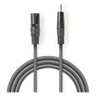 XLR (m) naar jack 3.5 mm kabel | Nedis | 3 meter (Stereo, Gebalanceerd, 100% koper)