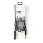 Nedis XLR (m) naar jack 6.35 mm kabel | Nedis | 1.5 meter (Stereo, Gebalanceerd, 100% koper) COTH15100GY15 N010307087 - 3