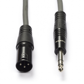 Nedis XLR (m) naar jack 6.35 mm kabel | Nedis | 1.5 meter (Stereo, Gebalanceerd, 100% koper) COTH15100GY15 N010307087 - 