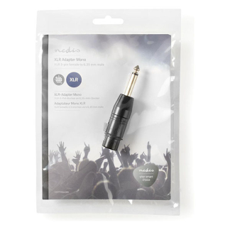 Nedis XLR naar 6.35 mm jack adapter | V ↔ M | Nedis (Stereo, 3-pin) COTP15940BK K050307030 - 6