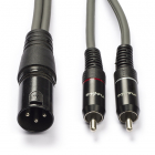 Nedis XLR naar Tulp kabel | M ↔ M | Nedis | 1.5 meter (Gebalanceerd, Stereo) COTH15200GY15 N010307096 - 2
