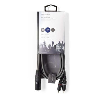 Nedis XLR naar Tulp kabel | M ↔ M | Nedis | 1.5 meter (Gebalanceerd, Stereo) COTH15200GY15 N010307096 - 3