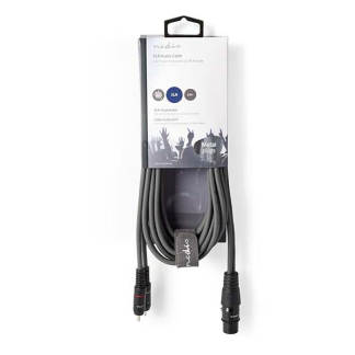 Nedis XLR naar Tulp kabel | V ↔ M | Nedis | 3 meter (Gebalanceerd, Stereo) COTH15220GY30 N010307026 - 3