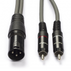 Nedis XLR naar Tulp kabel (m/m) | Nedis | 1.5 meter (Gebalanceerd, Stereo) COTH15200GY15 N010307096