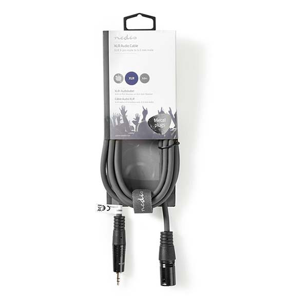 Nedis XLR naar jack 3.5 mm kabel | M ↔ M | Nedis | 3 meter (Stereo, Gebalanceerd, 100% koper) COTH15300GY30 N010307033 - 3