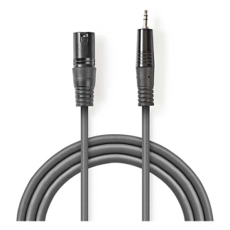 Nedis XLR naar jack 3.5 mm kabel | M ↔ M | Nedis | 3 meter (Stereo, Gebalanceerd, 100% koper) COTH15300GY30 N010307033 - 1