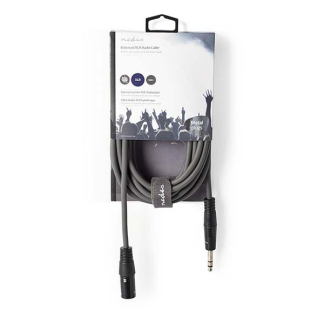 Nedis XLR naar jack 6.35 mm kabel | M ↔ M | Nedis | 5 meter (Stereo, Gebalanceerd, 100% koper) COTH15100GY50 N010307089 - 3
