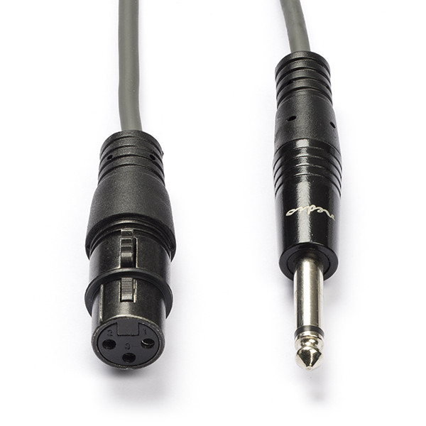 Nedis XLR naar jack 6.35 mm kabel | V ↔ M | Nedis | 1.5 meter (Mono, Ongebalanceerd, 100% koper) COTH15120GY15 N010307092 - 2