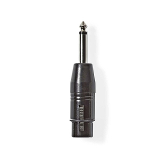 Nedis XLR (v) naar 6.35 mm jack (m) adapter | Nedis (Stereo, 3-pin) COTP15940BK K050307030 - 1