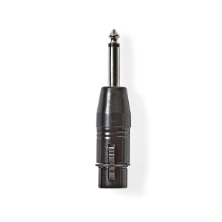 Nedis XLR (v) naar 6.35 mm jack (m) adapter | Nedis (Stereo, 3-pin) COTP15940BK K050307030 - 