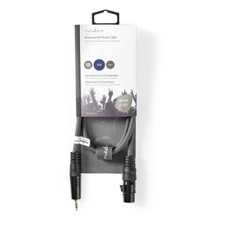 Nedis XLR (v) naar jack 3.5 mm kabel | Nedis | 1 meter (Stereo, Gebalanceerd, 100% koper) COTH15320GY10 N010307004 - 3