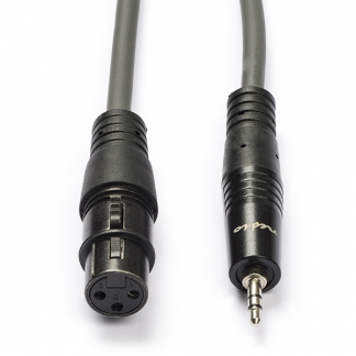Nedis XLR (v) naar jack 3.5 mm kabel | Nedis | 1 meter (Stereo, Gebalanceerd, 100% koper) COTH15320GY10 N010307004 - 