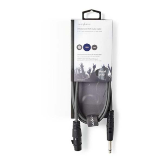 Nedis XLR (v) naar jack 6.35 mm kabel | Nedis | 1.5 meter (Mono, Ongebalanceerd, 100% koper) COTH15120GY15 N010307092 - 3