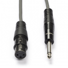 Nedis XLR (v) naar jack 6.35 mm kabel | Nedis | 1.5 meter (Mono, Ongebalanceerd, 100% koper) COTH15120GY15 N010307092