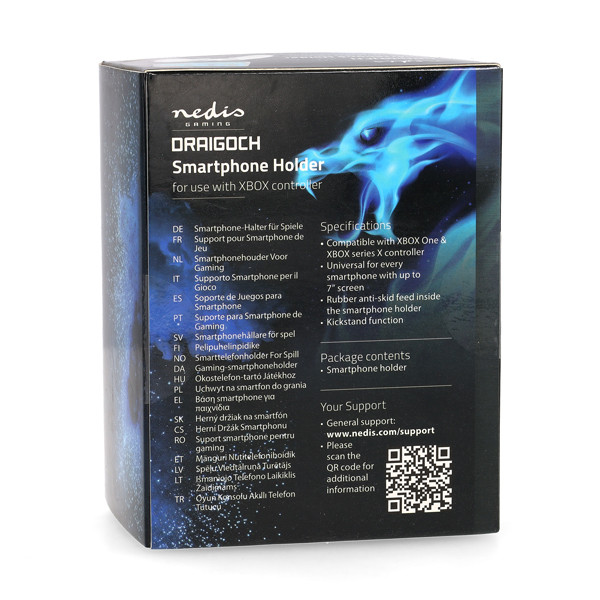 Nedis Xbox controller telefoonhouder | Nedis (Universeel, Verstelbaar, Zwart) SGPDX100BK K071000050 - 5