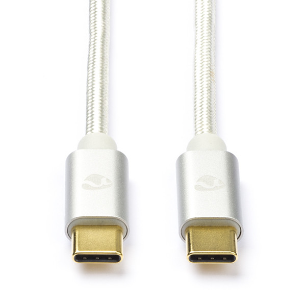 Nedis Xiaomi oplaadkabel | USB C ↔ USB C | 1 meter (USB 2.0, 100W, 480 Mbps, 100% koper, Nylon, Zilver) CCTB60800AL10 X010214192 - 1
