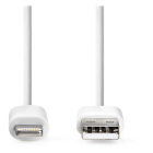Nedis iPad oplaadkabel | USB A ↔ Lightning | 3 meter (USB 2.0, 480 Mbps, Wit) CCGB39300WT30 CCGP39300WT30 A010901140 - 1