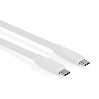 Nedis iPad oplaadkabel | USB C ↔ USB C 3.2 | 1 meter (Vertind koper, Power Delivery, 240W, Wit) CCGB64810WT10 I010214340 - 