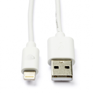 Nedis iPhone oplaadkabel | USB A ↔ Lightning | 1 meter (USB 2.0, MFI, Wit) CCGB39300WT10 CCGL39300WT10 CCGP39300WT10 O010901138 - 1