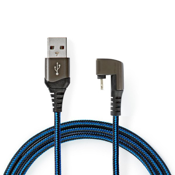 Nedis iPhone oplaadkabel | USB A ↔ Lightning | 1 meter (USB 2.0, Nylon, Rechte connector) GCTB39300AL10 A010901166 - 1