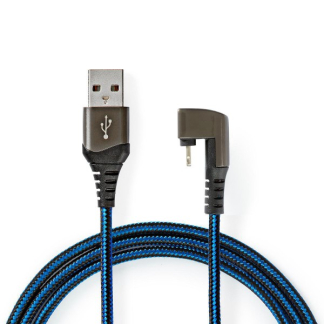 Nedis iPhone oplaadkabel | USB A ↔ Lightning | 1 meter (USB 2.0, Nylon, Rechte connector) GCTB39300AL10 A010901166 - 1