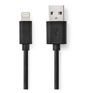 Nedis iPhone oplaadkabel | USB A ↔ Lightning | 2 meter (USB 2.0, Zwart) CCGB39300BK20 CCGL39300BK20 CCGP39300BK20 O010901141 - 2