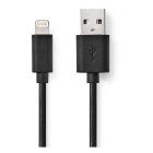 Nedis iPhone oplaadkabel | USB A ↔ Lightning | 2 meter (USB 2.0, Zwart) CCGB39300BK20 CCGL39300BK20 CCGP39300BK20 O010901141 - 2