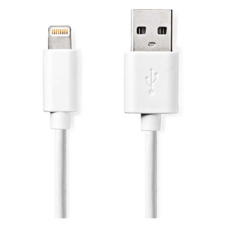 Nedis iPhone oplaadkabel | USB A ↔ Lightning | 3 meter (USB 2.0, Wit) CCGB39300WT30 CCGP39300WT30 O010901140 - 2