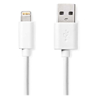 Nedis iPhone oplaadkabel | USB A ↔ Lightning | 3 meter (USB 2.0, Wit) CCGB39300WT30 CCGP39300WT30 O010901140 - 2