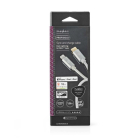 Nedis iPhone oplaadkabel | USB C ↔ Lightning | 1 meter (Nylon, Aluminium) CCTB39650AL10 A010214042 - 2