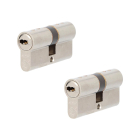 Nemef Cilinder | Nemef | 30/30 mm | 2 stuks (Dubbel, Gelijksluitend, Kerntrekbeveiliging, SKG***, 6 sleutels) 9014209293 K010808546 - 1