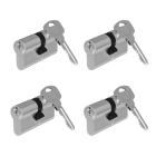 Nemef Cilinder | Nemef | 30/30 mm | 4 stuks (Dubbel, Gelijksluitend, 12 sleutels) P001501268-260-004 K010809849 - 1