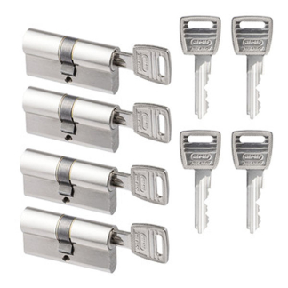Nemef Cilinder | Nemef | 30/30 mm | 4 stuks (Dubbel, Gelijksluitend, SKG**, 12 sleutels) 9011109297 K010808538