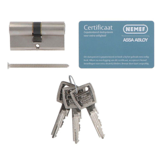 Nemef Cilinder | Nemef NF3+ | 30/30 mm | 4 stuks (Dubbel, Gelijksluitend, Kerntrekbeveiliging, SKG***, 12 sleutels) P001031913-001-104 K010808544 - 4