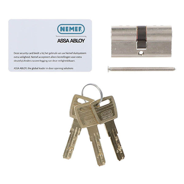 Nemef Cilinder | Nemef NF4 | 30/30 mm | 2 stuks (Dubbel, Gelijksluitend, Kerntrekbeveiliging, SKG***, 6 sleutels) 9014209293 K010808546 - 4