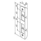 Nemef Hoeksluitplaat | Nemef | 135 x 24 x 12 mm (Afgerond, Verzinkt staal, DIN Links) 9136690074 K010808883 - 3