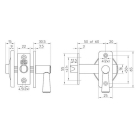 Nemef Insteekgrendel | Nemef | 50 mm (Voor wc-deuren, Aluminium) 9270504530 K010809857 - 2