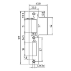 Nemef Sluitplaat | Nemef | 127 x 23.3/43.8 mm (Afgerond, RVS) 9126692700 K010808885 - 2