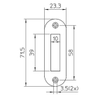 Nemef Sluitplaat | Nemef | 71.5 x 20 mm (Verzinkt staal) 9125690511 K010808881 - 2