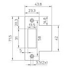 Nemef Sluitplaat | Nemef | 71.5 x 23.3/43.8 mm (Verzinkt staal) 9125590511 K010808879 - 2