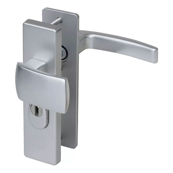 Nemef Veiligheidsbeslag met knop | Nemef | 55 mm (Kerntrekbeveiliging, Aluminium) 9340520590 K010809858 - 1