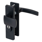 Nemef Veiligheidsbeslag met knop | Nemef | 55 mm (Kerntrekbeveiliging, Aluminium, Zwart) 9340521590 K010809860 - 1