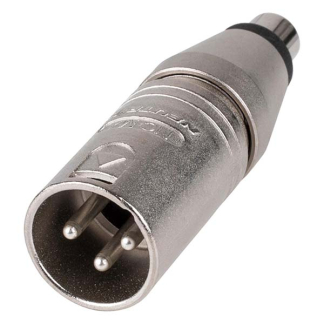 Neutrik Tulp naar XLR adapter | V ↔ M | Neutrik (Mono, 3-pin) NA2MPMF K050307016 - 2