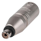 Neutrik Tulp naar XLR adapter | V ↔ M | Neutrik (Mono, 3-pin) NA2MPMF K050307016 - 3