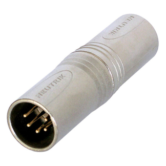 Neutrik XLR adapter | M → M | Neutrik | NA5MM (Mono, 5 pin, Zilver) NA5MM K010411262
